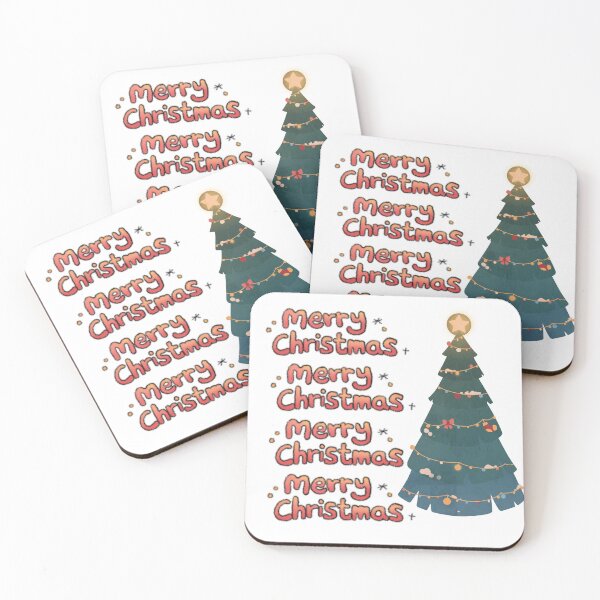 Item preview, Merry Christmas Text Design – Retro Lettering With Holiday Tree Illustration designed and sold by VeLuna64.