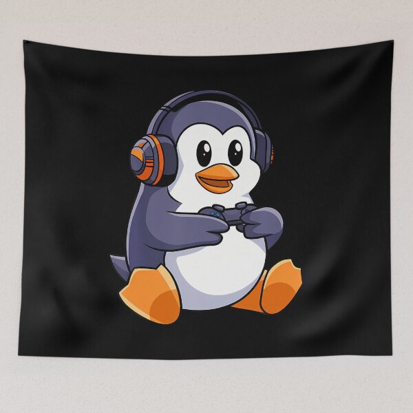 Item preview, Cartoon Video Gamer Kawaii Penguin Gaming designed and sold by FloraVenita.