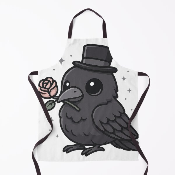 Item preview, Cute Dapper Crow with Rose – Spooky-Cute Gothic Bird – Kawaii Raven Aesthetic designed and sold by Mouraludia.