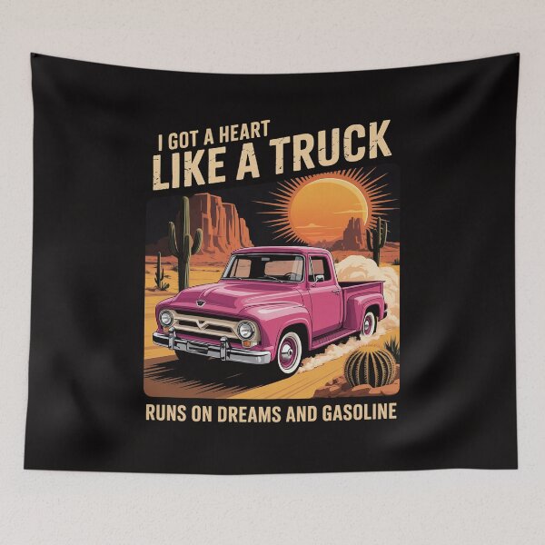 Item preview, Country Western Boho Runs On Dreams And Gasoline  I Got A Heart Like A Truck designed and sold by margaridroso.