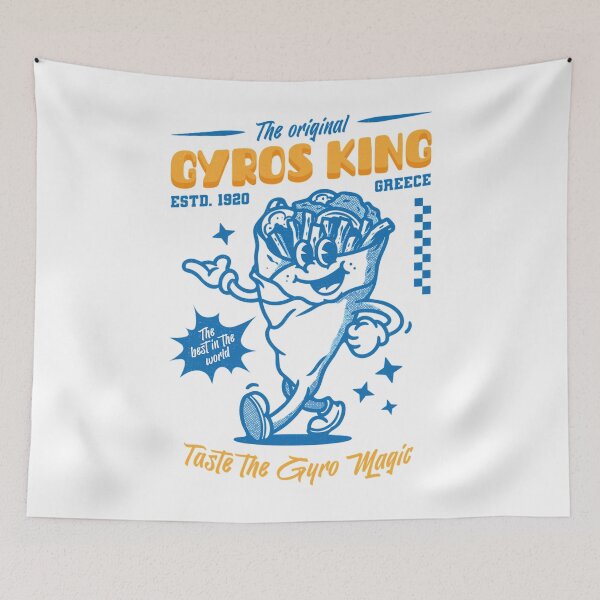 Item preview,  Greek Gyros Retro Mascot designed and sold by MelissaDutche8.
