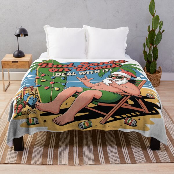Item preview, Bad Santa on Break – Tropical Christmas Art designed and sold by SoulenCify.