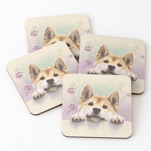 Item preview, Shiba Inu Peeking over Wall 01 designed and sold by Elisabeth Lucas.