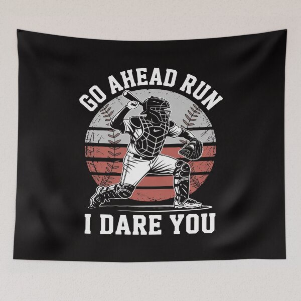 Item preview, Baseball Catcher Boys Go Ahead Run I Dare You designed and sold by margaridroso.