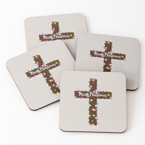 Item preview, christmas christian Wooden cross  designed and sold by Uglyandcute.