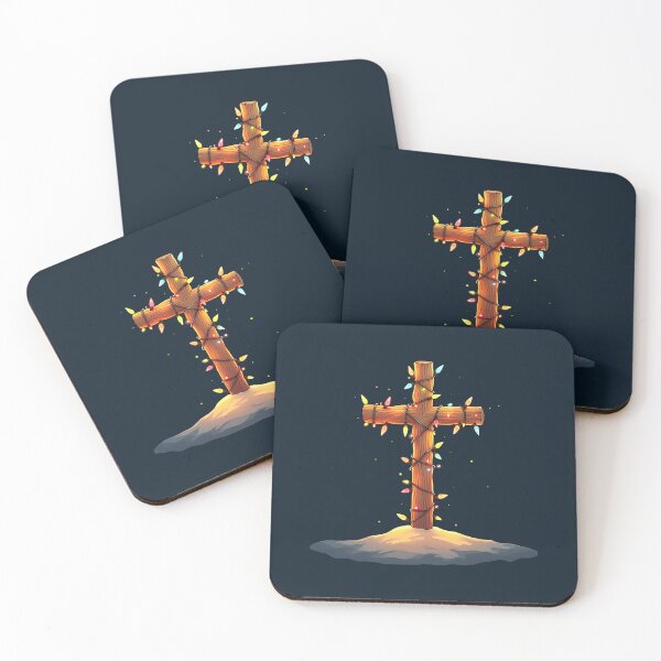 Item preview, christmas christian Wooden cross  designed and sold by Uglyandcute.