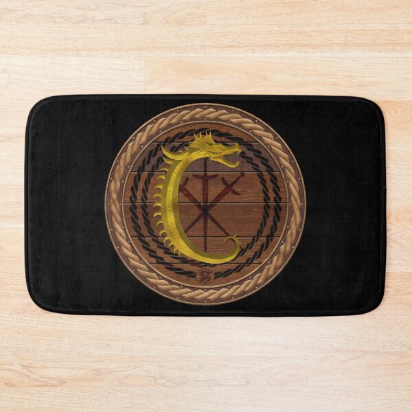 Item preview, Letter C of the Dragonfont Initial Capital Monogram on Round Shield Frame Copper 1 designed and sold by Swabcraft.