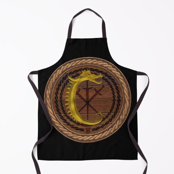 Item preview, Letter C of the Dragonfont Initial Capital Monogram on Round Shield Frame Copper 1 designed and sold by Swabcraft.
