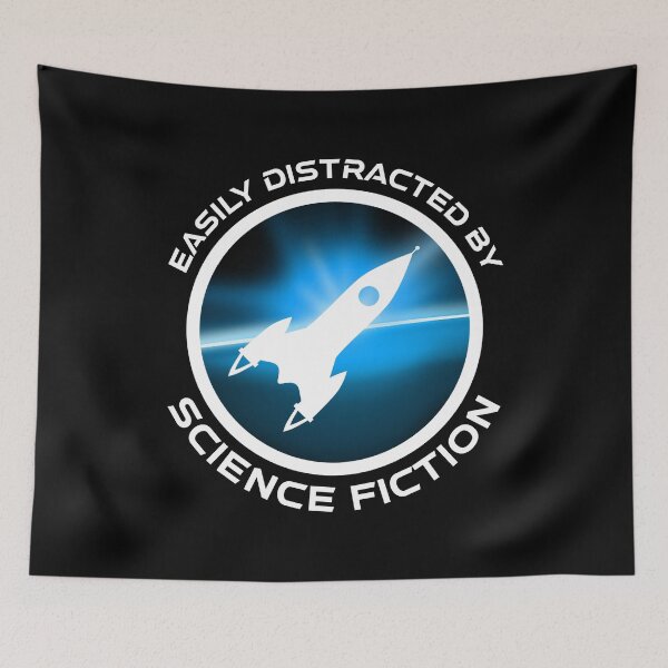 Item preview, Easily Distracted By Science Fiction designed and sold by Cat Lady Designs.