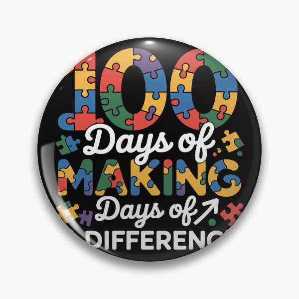 Item preview, 100 Days of Making Difference 100th Day of School Autism Kid designed and sold by margaridroso.