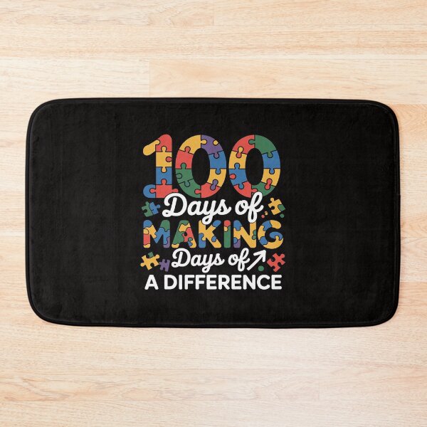 Item preview, 100 Days of Making Difference 100th Day of School Autism Kid designed and sold by margaridroso.