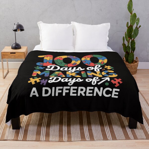 Item preview, 100 Days of Making Difference 100th Day of School Autism Kid designed and sold by margaridroso.