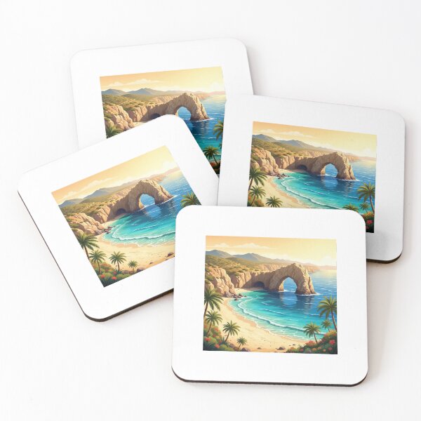 Item preview, El Arco Cabo San Lucas Tropical Cartoon Style Illustration designed and sold by harmandragon04.