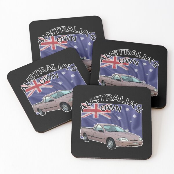 Item preview, Gold AU Ford Falcon Ute - Australian Muscle Car Icon designed and sold by Michael van der Hoorn.