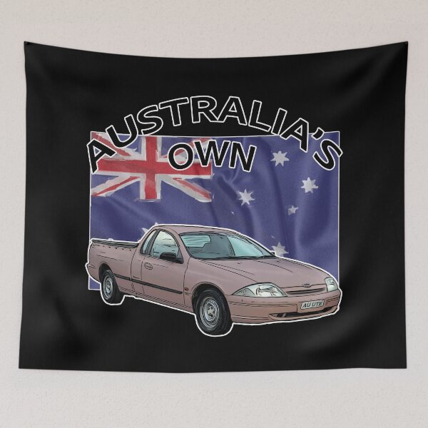Item preview, Gold AU Ford Falcon Ute - Australian Muscle Car Icon designed and sold by Michael van der Hoorn.
