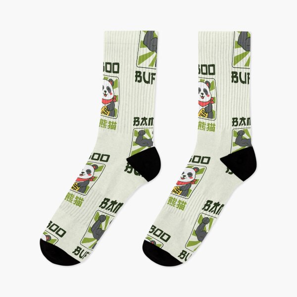 Item preview, Bamboo Buff Panda – Japanese Kanji Kawaii Fitness Mashup designed and sold by Brogress Project.
