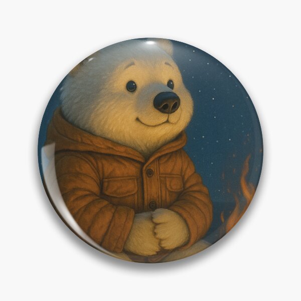 Item preview, little polar bear by the campfire designed and sold by Mauswohn.