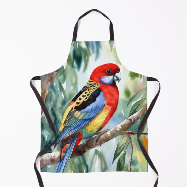 Item preview, Vibrant Eastern Rosella Bird Watercolor Art designed and sold by ChrisButler.
