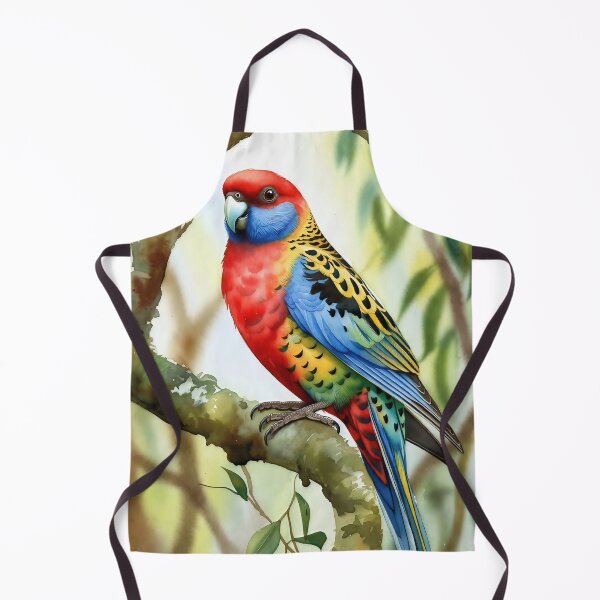 Item preview, Australian Eastern Rosella Parrot Art in Vivid Watercolor designed and sold by ChrisButler.