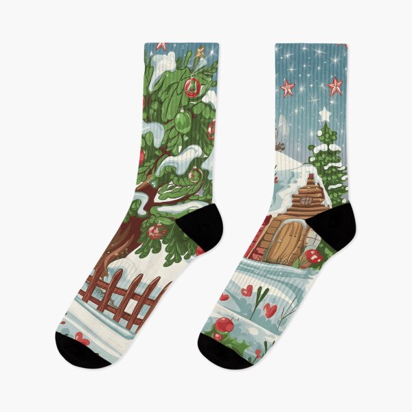 Item preview, Cozy Christmas Cottage & Tree Pattern Throw Pillow & Blanket Set - Snowy Winter Landscape Decor designed and sold by ZyxDes.
