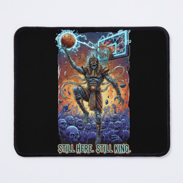 Item preview, "Still King" Cyber Pharaoh Neon Slam Dunk Street Art T-Shirt designed and sold by VelvetMoonie.