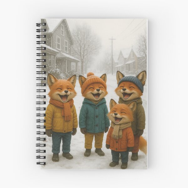 Item preview, The Fuchs family is looking forward to winter. designed and sold by Mauswohn.