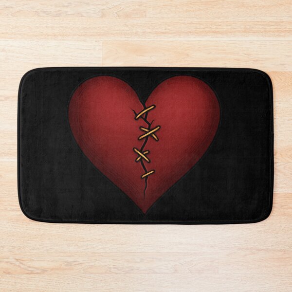 Item preview, Stitched Broken Heart – Gothic Soft Valentine – Healing Heart Illustration designed and sold by Mouraludia.