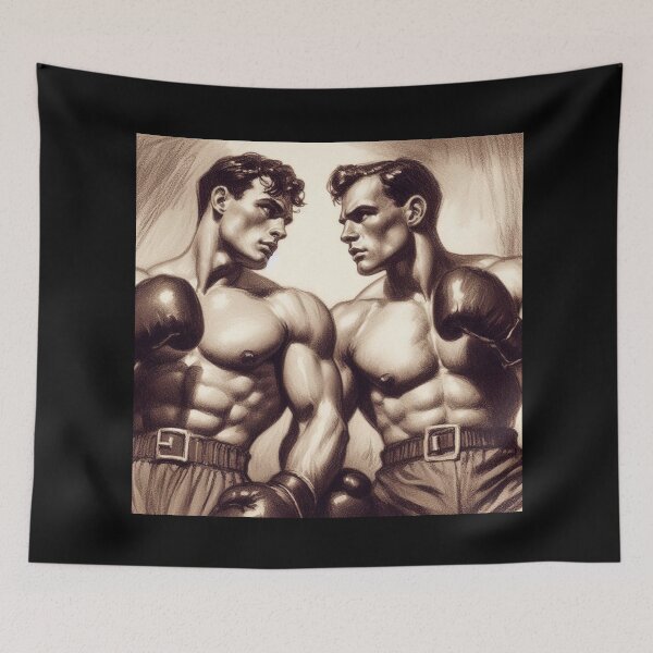 Item preview, 1940s San Francisco Knock Out Tom of Finland Tribute Gay Pride Graphic Design designed and sold by ItsAKinkThing.