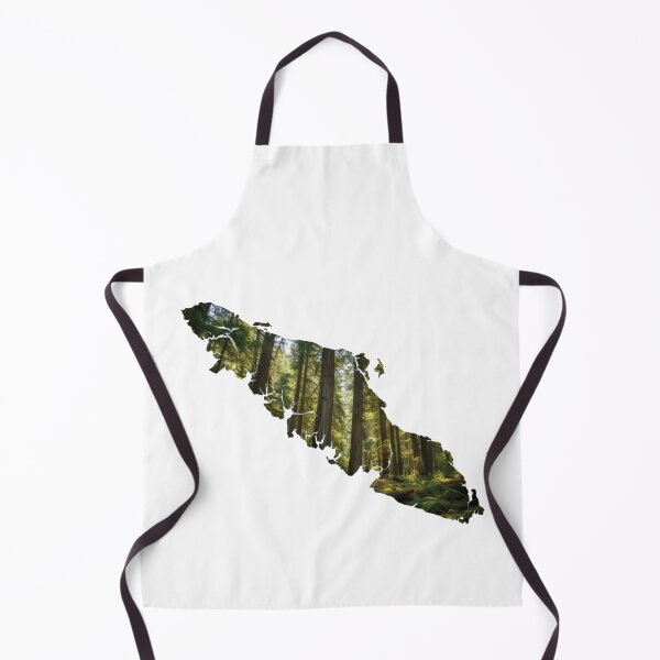 Item preview, Vancouver Island Map Silhouette with a Lush Temperate Rainforest. designed and sold by HumansStuck12.