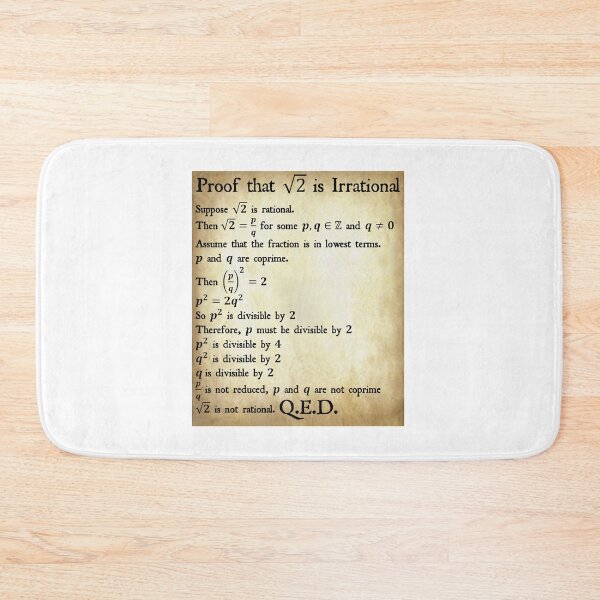 Item preview, Nerdy Vintage Proof Square Root of 2 is Irrational Math Teacher Black Text Parchment designed and sold by MathWare MathClips.