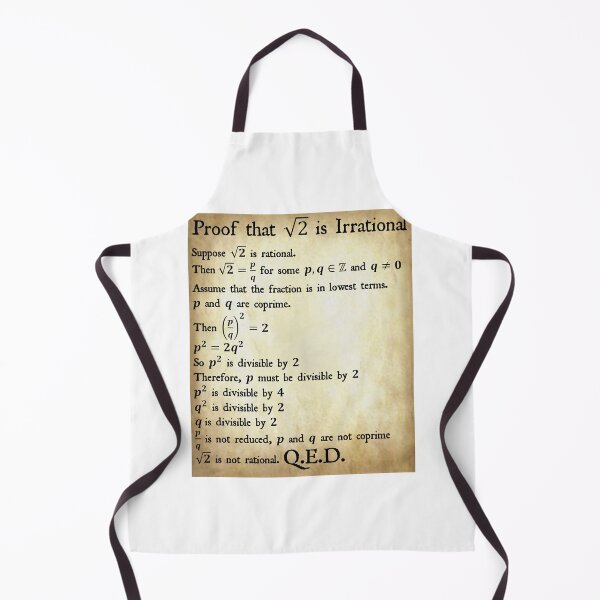 Item preview, Nerdy Vintage Proof Square Root of 2 is Irrational Math Teacher Black Text Parchment designed and sold by MathWare MathClips.