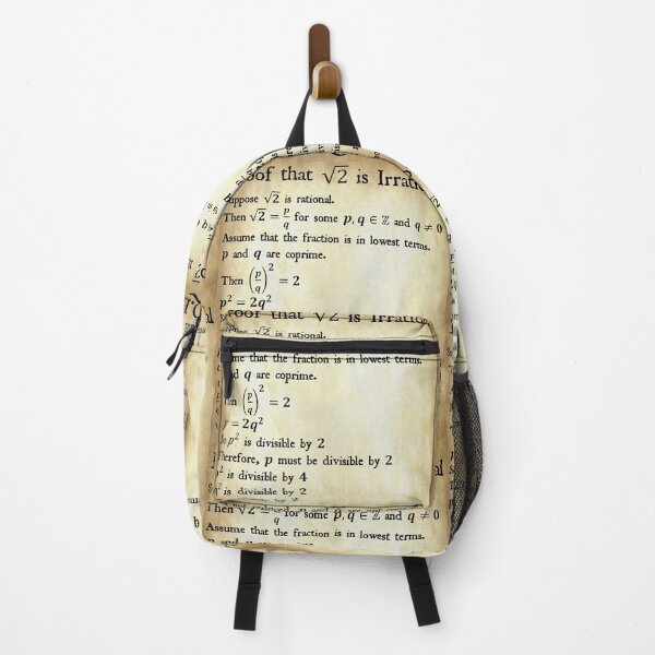 Item preview, Nerdy Vintage Proof Square Root of 2 is Irrational Math Teacher Black Text Parchment designed and sold by MathWare MathClips.