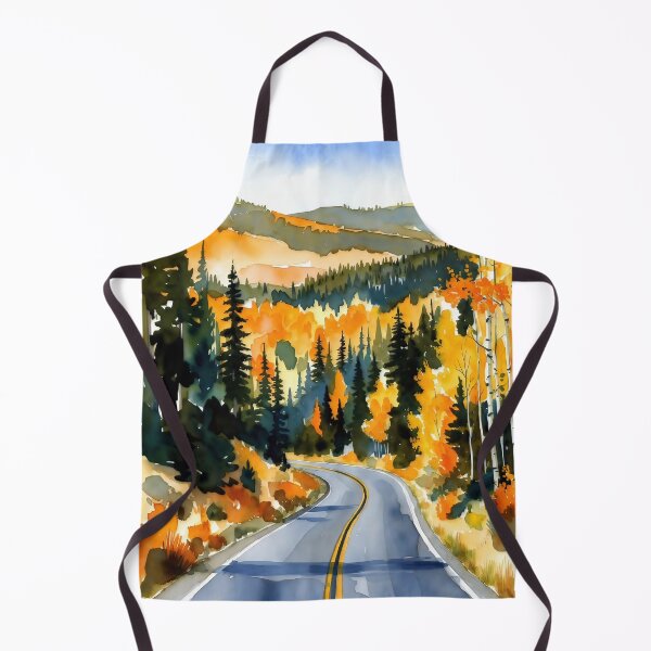 Item preview, Autumn Drive Watercolor Landscape designed and sold by ChrisButler.