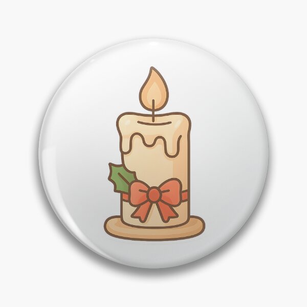 Item preview, Cute Christmas Candle – Soft Pastel Minimal Holiday Design designed and sold by HUMORONCOTTON.