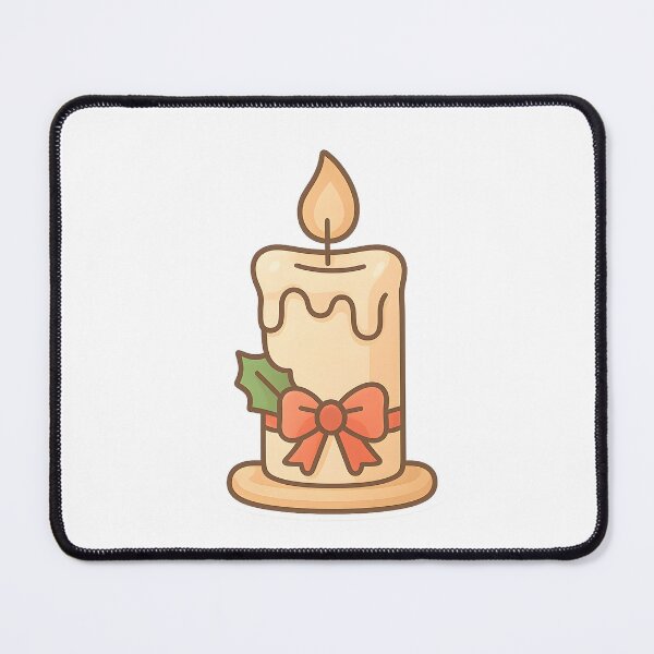Item preview, Cute Christmas Candle – Soft Pastel Minimal Holiday Design designed and sold by HUMORONCOTTON.