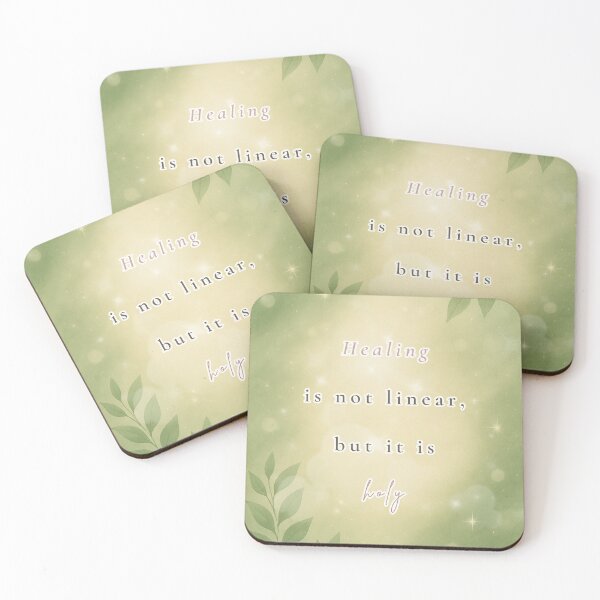 Item preview, Healing Is Not Linear, But It Is Holy – Soft Spiritual Healing Quote Art designed and sold by BlessedStudio31.