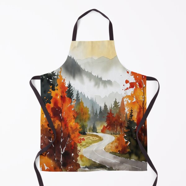 Item preview, Autumn Road Through Foggy Mountains - Watercolor Landscape designed and sold by ChrisButler.