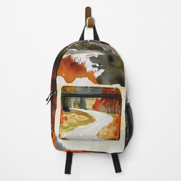 Item preview, Autumn Road Through Foggy Mountains - Watercolor Landscape designed and sold by ChrisButler.
