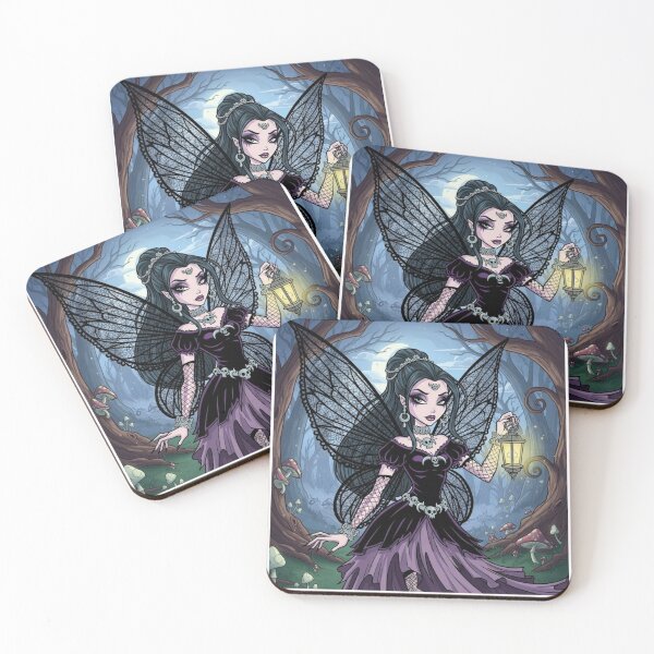 Item preview, Goth Fairy in magic forest designed and sold by Prestons Corner.