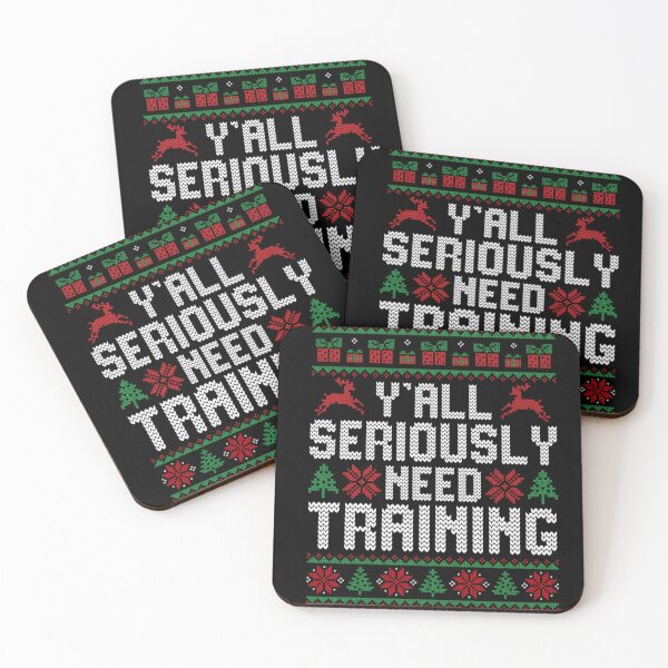 Item preview, Y'all Seriously Need Training Ugly Christmas Sweater Office Joke designed and sold by Gargamal.