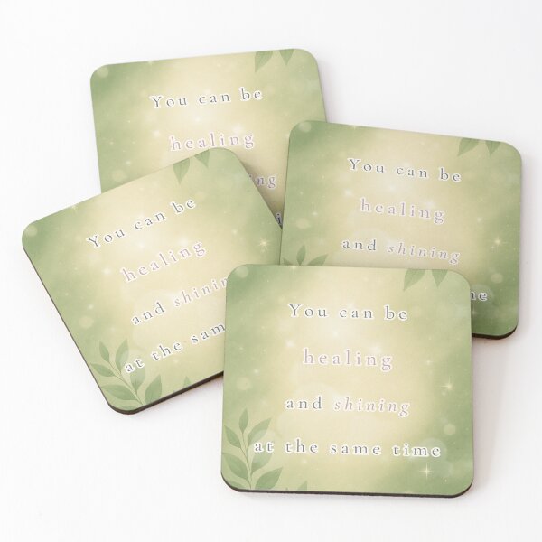 Item preview, Healing and Shining at the Same Time – Soft Emotional Growth Quote designed and sold by BlessedStudio31.