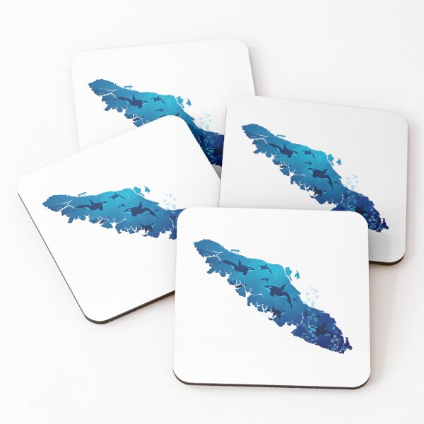 Item preview, Vancouver Island Map Silhouette with a Majestic Orca Whale Pod designed and sold by HumansStuck12.