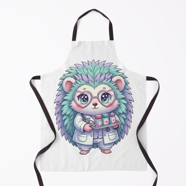 Item preview, Hedgehog Nurse with Medicine Tray designed and sold by GlyphSmith.