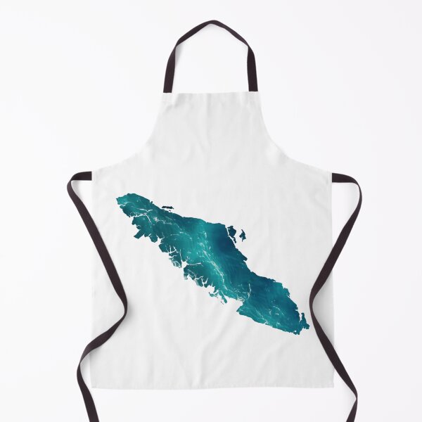 Item preview, Vancouver Island Map Filled with Shimmering Turquoise Ocean Water designed and sold by HumansStuck12.