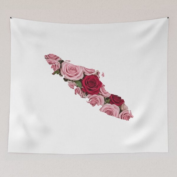 Item preview, Vancouver Island Map Filled with Elegant Pink Roses designed and sold by HumansStuck12.
