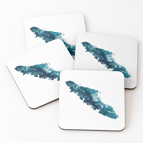 Item preview, Vancouver Island Map Capturing a Powerful Stormy Ocean Wave designed and sold by HumansStuck12.