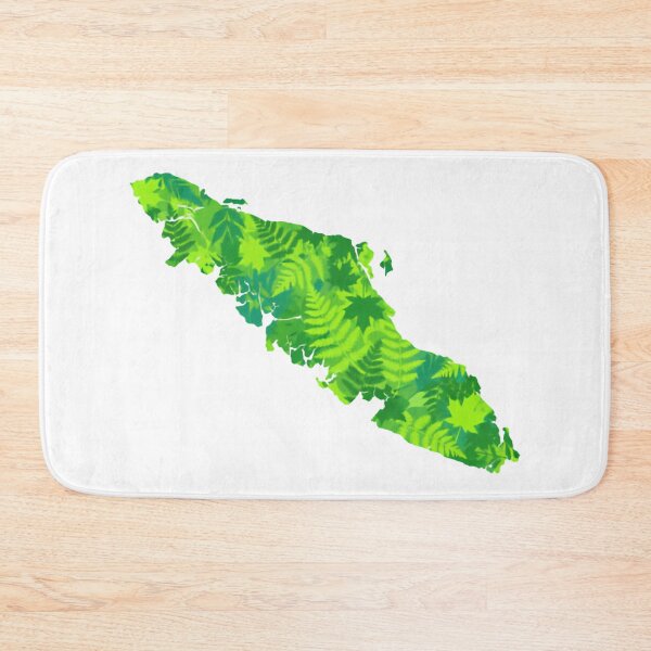 Item preview, Vancouver Island Map Filled with Bright Green Ferns designed and sold by HumansStuck12.