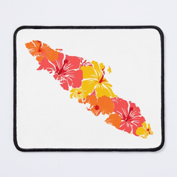 Item preview, Vancouver Island Map with a Bright Warm Flower Collage designed and sold by HumansStuck12.