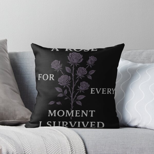 Item preview, A Rose for Every Moment I Survived – Resilience Gothic Quote Shirt designed and sold by Mouraludia.