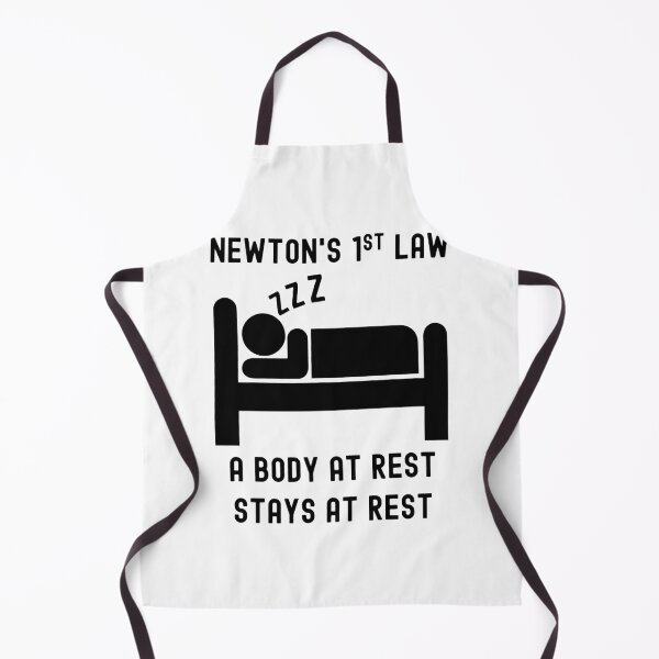 Item preview, Funny Nerdy Newton's First Law A Body at Rest Stays at Rest Physics Science Teacher Black Text designed and sold by MathWare MathClips.